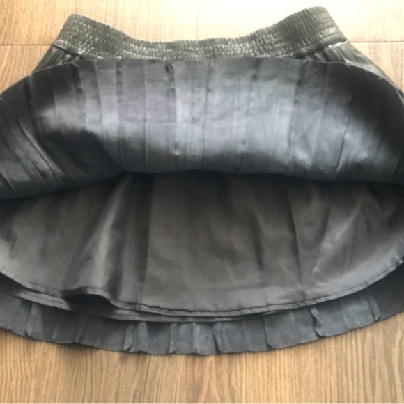 Genuine leather mini skirt pull-on SZ 2 by Ted Baker Black - Picture 4 of 5